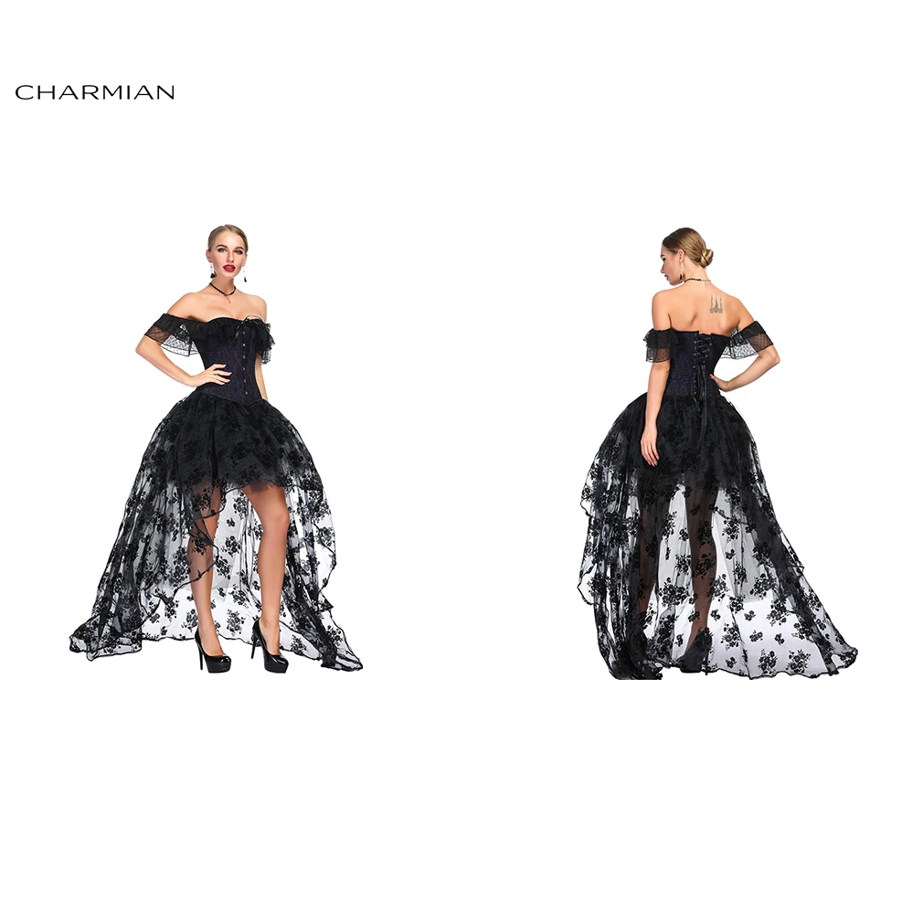 Charmian викторианская Сексуальная Готическая зеленая и фиолетовая атласная с