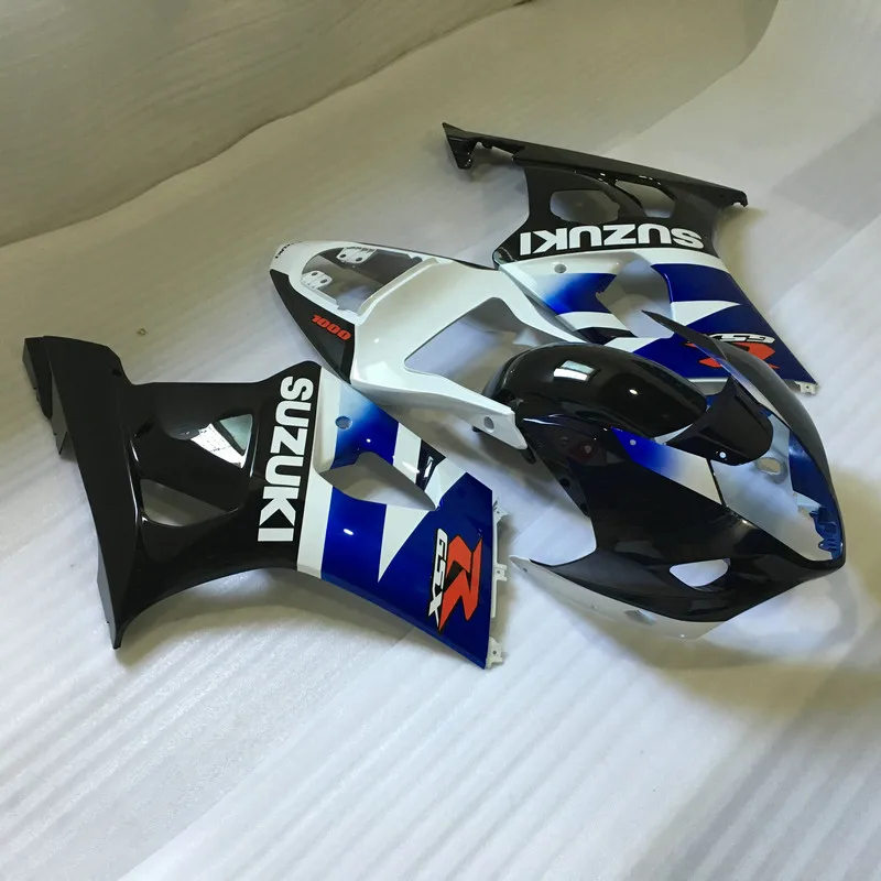 

Injection mold Fairing kit for SUZUKI GSXR1000 03 04 GSXR 1000 GSX-R1000 K3 2003 2004 White blue black Fairings set+7gifts HC24