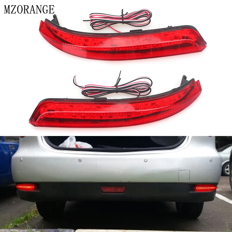 LED Reflector stop Brake light fog font b lamp b font For Nissan Almera Bluebird Sylphy