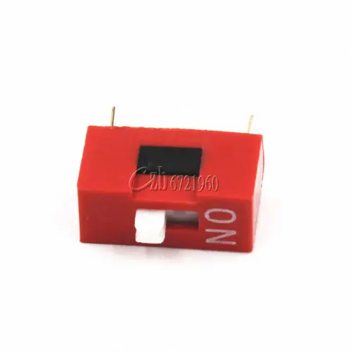 

10pcs Red 2.54mm Pitch 1-Bit 1-Posions Way Slide Type DIP Switch Module