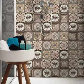 

A Roll 16Pcs kitchen Bathroom wall tile stickers Self Adhesive Tile Art Wall Decal Sticker DIY Vinyl wall brick stickers 5O0108