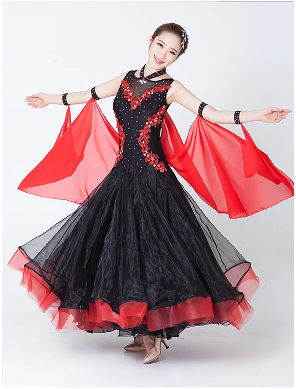 Женские Современные платья для конкурса бальных танцев, разработанные для взрослых женщин, стандартный Венский вальс, Дамский танцевальный костюм