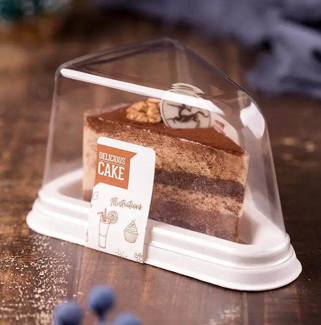 

20pcs/10set Food Packaging Box Cake mousse box Transparent packaging plastic suction box Cake box