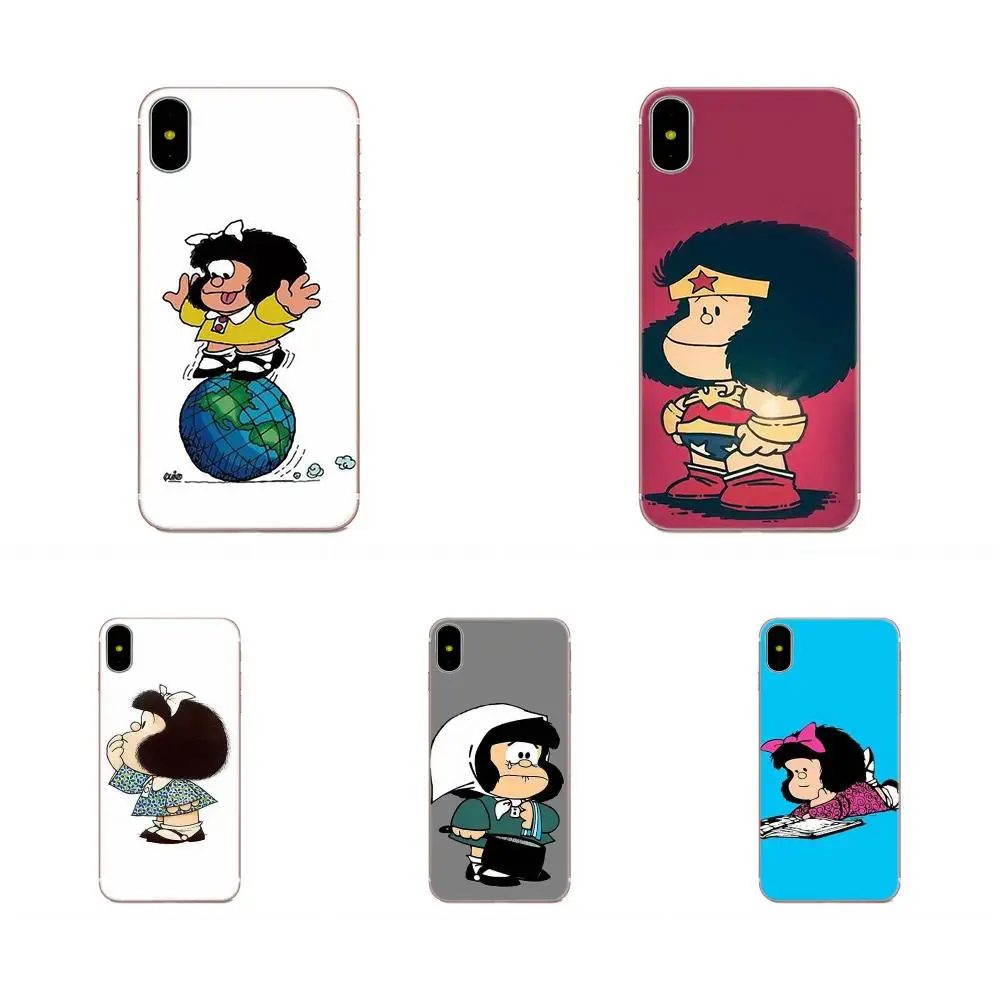 Для Apple iPhone 4 4S 5 5C 5S SE 6 6S 7 8 Plus X XS Max XR красивые чехлы для телефонов Mafalda хит продаж|Чехлы-накладки| |