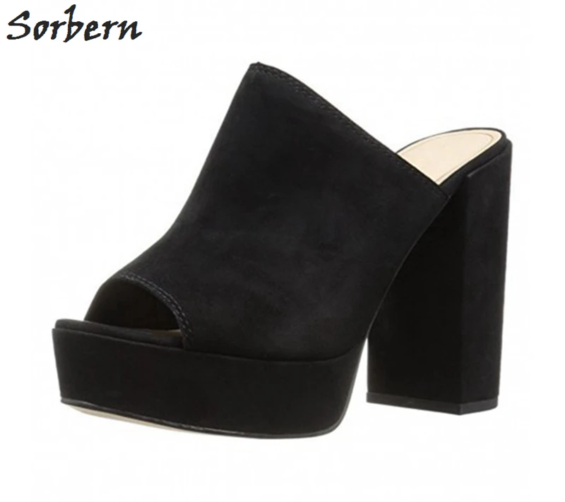 chunky platform mules