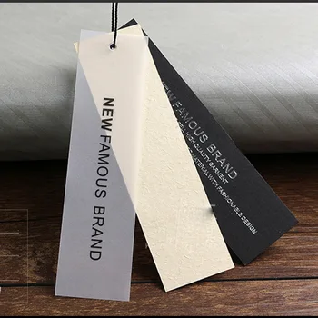 

Custom Light yellow vanilla paper card Clothing Tags