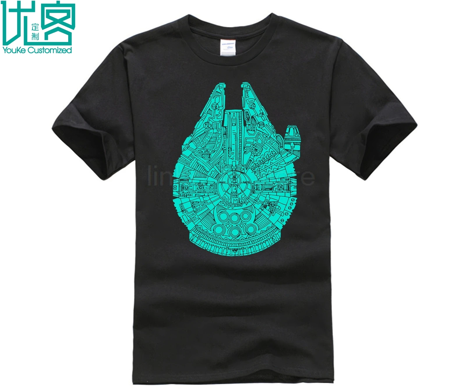 star wars art millennium falcon blue 02 studio grafiikka transparent Fashion Printed men's T Shirt Short Sleeve S 3Xl star wars art millennium falcon blue 02 studio grafiikka transparent Fashion Printed men's T Shirt Short Sleeve S 3Xl