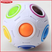 Сферический Cube радуга мяч Футбол Magic Скорость cube головоломки детские развивающие Игрушечные лошадки кубики