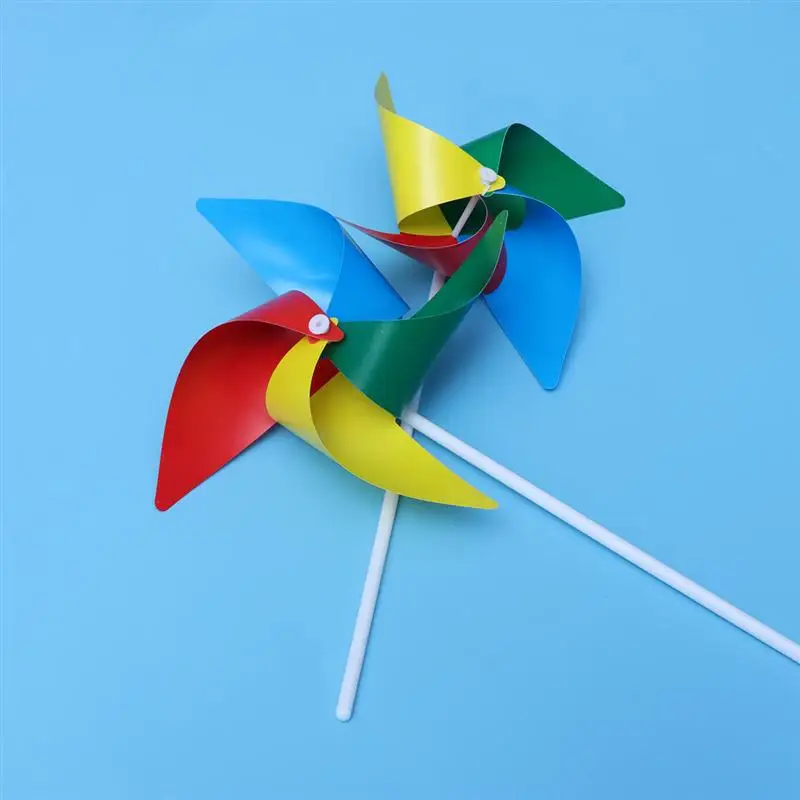 20 шт. пластиковая ветряная мельница забавные красочные легкие детские игрушки для улицы Pinwheel Wind Spinner Для детей подростков