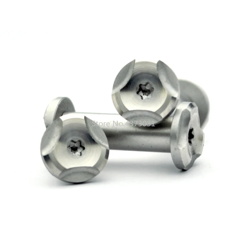 

2Pcs Diy Knife material Making knife Handle screw Folding Knife rivet Plum flower sharp Straight for Flilpper knife folding nut