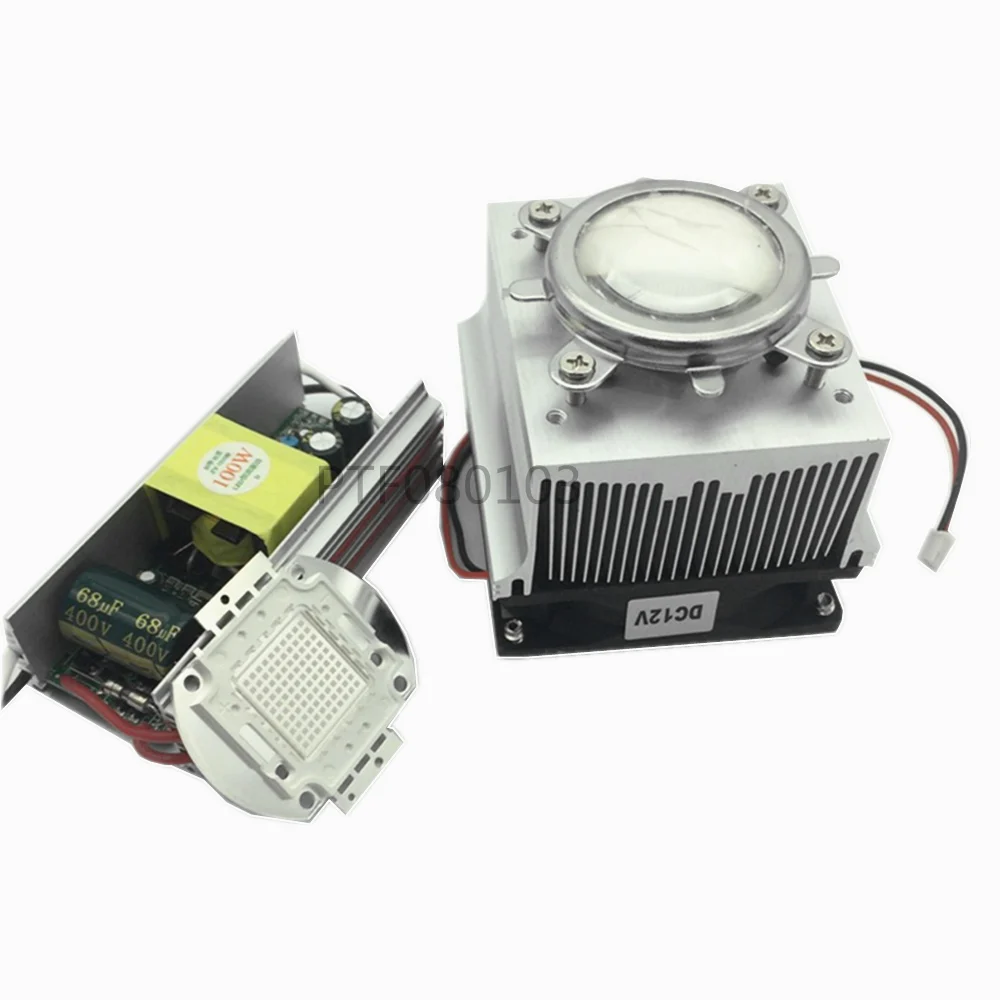 100W Светодиодный УФ 395-400nm светодиодный чип+ 100W AC 85-265V Драйвер+ радиатор+ 90 градусов объектив с рефлекторный коллиматор в комплекте