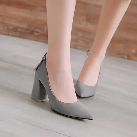 

Big Size 11 12 13 14 15 Ladies high heels women shoes woman pumps Pure color Shallow mouth High-heeled single shoes