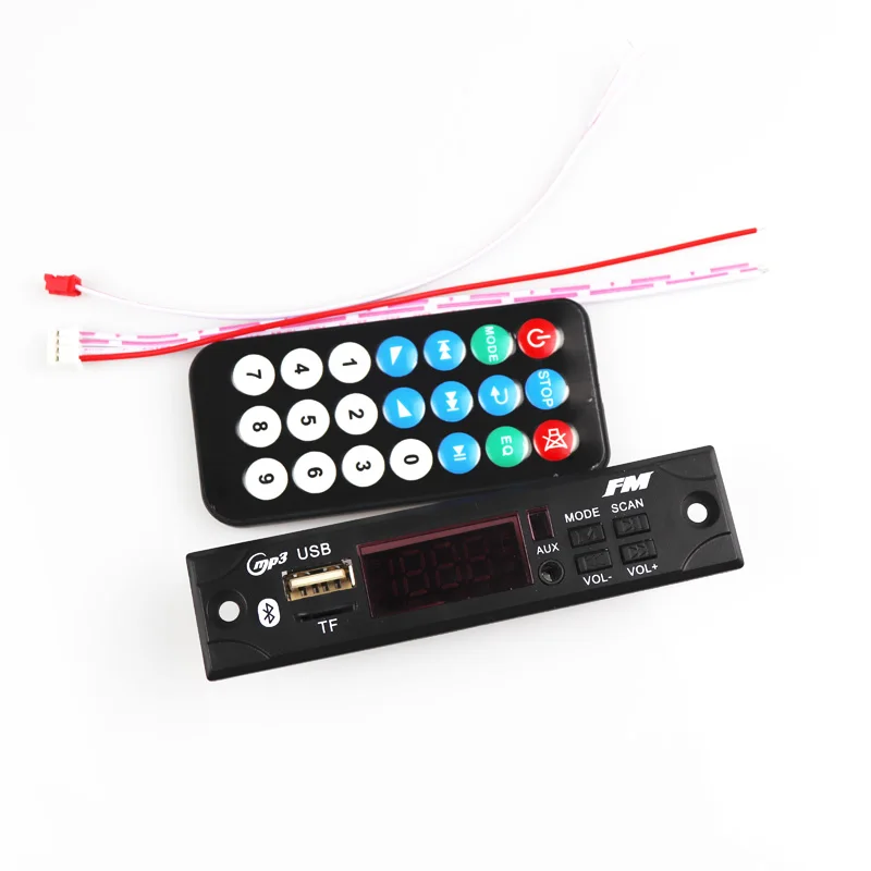 

Car Mp3 Decoder 12V Audio USB TF FM Radio Module Wireless Bluetooth MP3 WMA Decoder Board MP3 Player with Remote Control For car