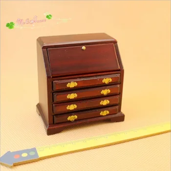 

MINI Doll house Furniture model coffee drawer cabinet can be turned down
