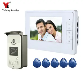 

YobangSecurity RFID Card Access Control 7"Inch Monitor Video Doorbell Door Phone Speakephone Intercom Camera Monitor System