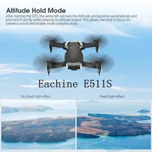Eachine E511S, 2,4G, 4 canales, GPS, giroscopio dinámico de 6 ejes, Follow WIFI FPV con cámara de 1080P, 16min, tiempo de vuelo, helicópteros, cuadricóptero RC