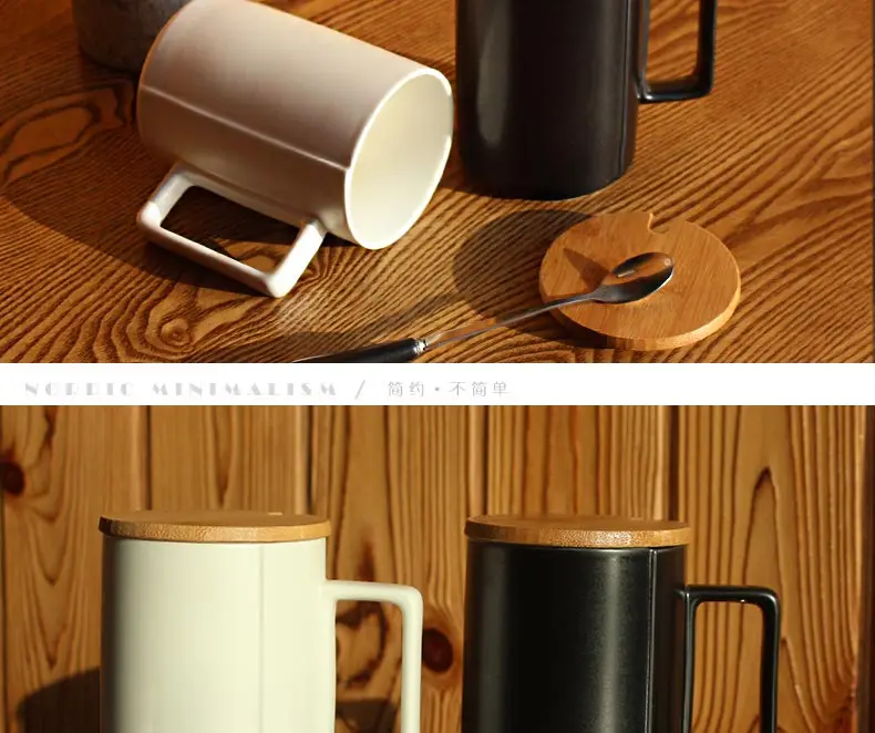 Простые керамика кружки охватывает совки большой Ёмкость Кофе чашки офис чашки Западной Стиль молоко обложки посуда