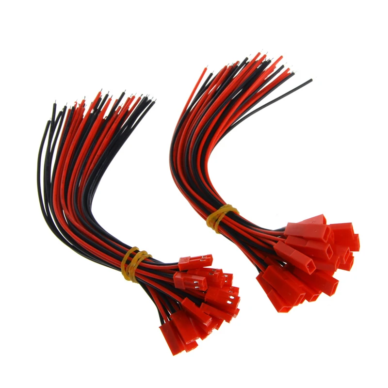 

5/10/20 Pair 150 mm Male Female JST Plug 2-pin Connector Cable Wire For RC Lipo Battery