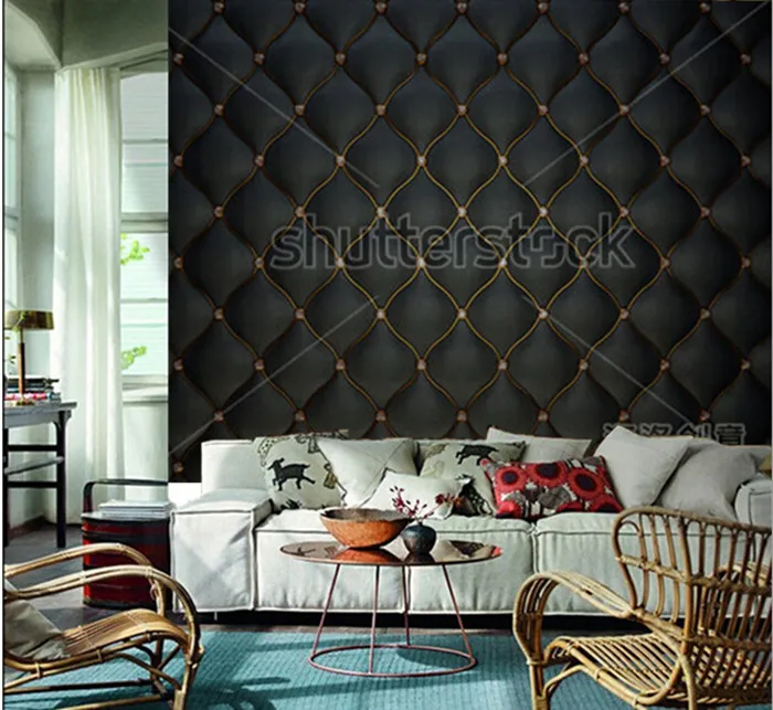 Custom 3D murals,Black Buttoned luxury leather pattern with diamonds and gemstones ,living room sofa TV wall bedroom wall paper Custom 3D murals,Black Buttoned luxury leather pattern with diamonds and gemstones ,living room sofa TV wall bedroom wall paper