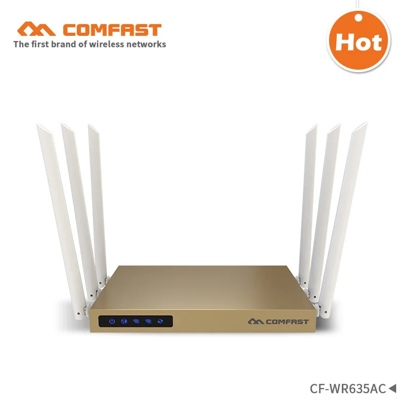 

COMFAST 2.4Ghz+5.8G 750Mbps Dual Band 802.11ac wireless wifi router repeator with 6*6dBi WI-FI antenna high power wi fi router