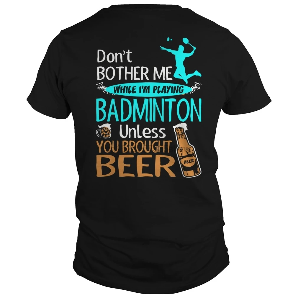 Men tshirt Short sleeve Women T-Shirt Christmas Days - While Playing Badminton cool | Мужская одежда