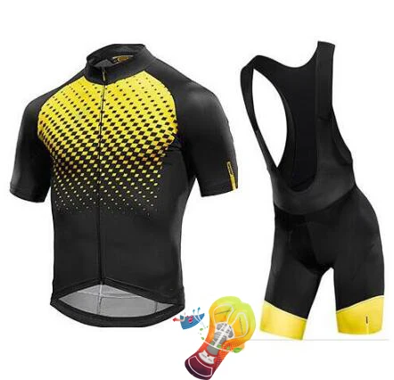 Goedkoop MAVIC Pro Zomer Wielertrui Sets 16d Gel Padded Fiets Shorts Ademend Pro Wielerkleding Jersey Maillot Ciclismo Groene