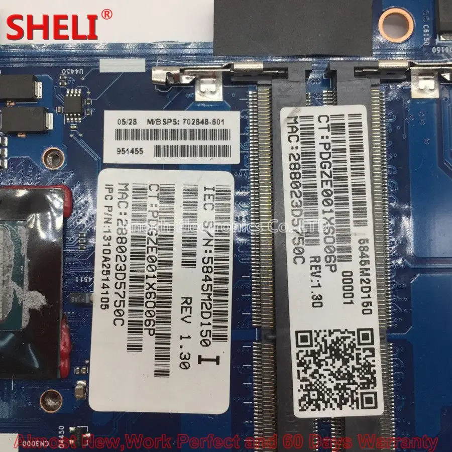 702848-001 702848-501 702848-601 Laptop Motherboard For HP EliteBook Folio 9470M 6050A2514101 i7-3667U 3_