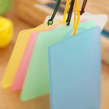 5 шт. однотонная Прозрачная крышка для карт пластиковая коробка Дизайн Kawaii канцелярские принадлежности визитница автобусный бумажник для документов