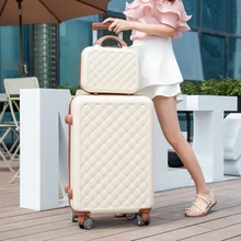 2 шт. набор чемоданов, небольшой свежий Универсальный чемодан на колесиках, 2" пансион, 24"/2" для мужчин и женщин тренд чемодан на колесиках Мода valis