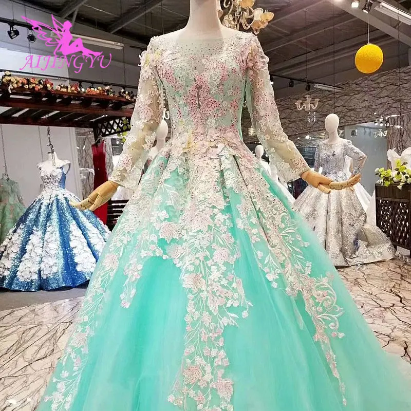 AIJINGYU Wedding Dresses Plus Shiny 