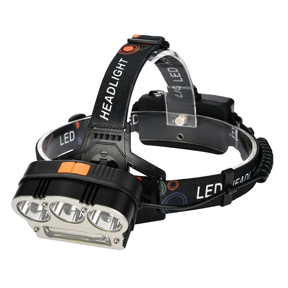 Excellent Headlight Body Motion Sensor Head Flashlight Camping 15000LM 3x XM-L T6 LED +1xCOB Rechargeable 18650 Headlamp Head Light Torch 1