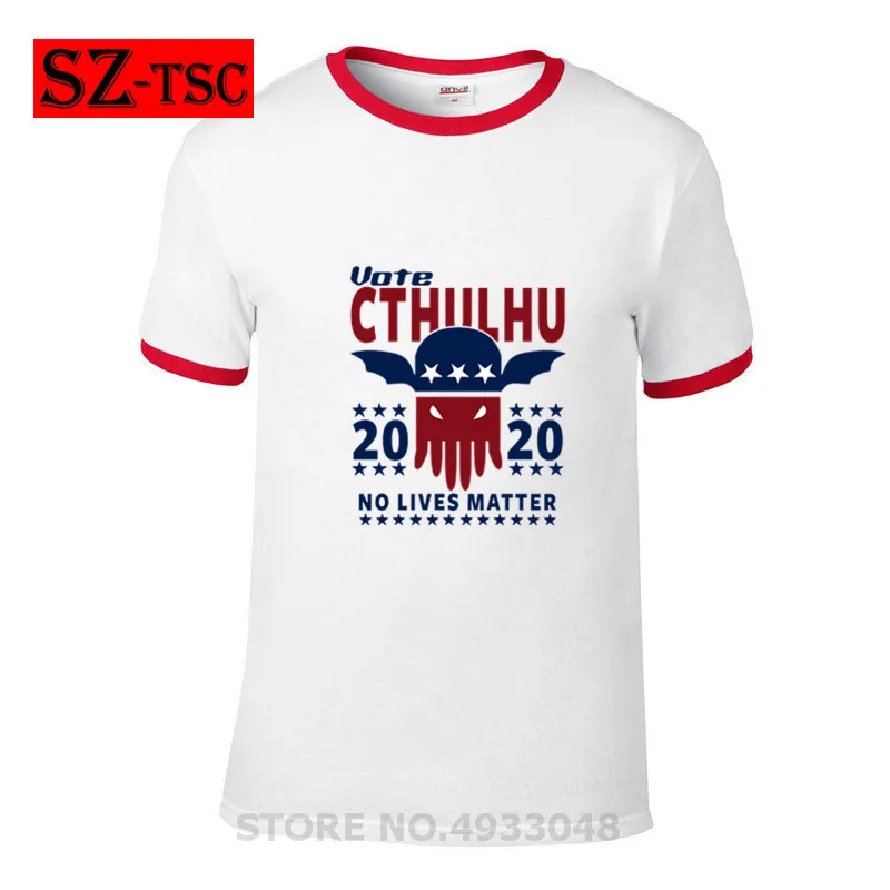 

2018 Summer Flowers Bird Printed T Shirt VOTE CTHULHU 2020 - CTHULHU AND LOVECRAFT T-shirt Fashion Men's Harajuku Tee Shirt