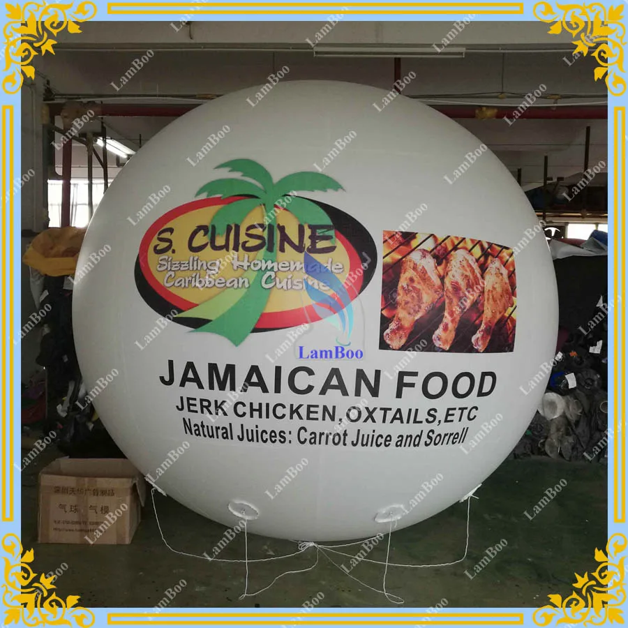 

Hot Sale 3 meters Diameter Inflatable Advertising Balloon 10ft Customized Logo Printing Inflatable Ball
