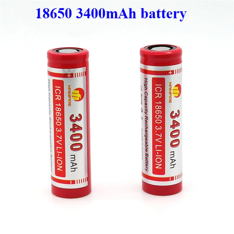 

New 18650 3400mah battery 3.7 v 3400 mah 18650 Lithium large capacity 3400mah Rechargeable Battery For Flashlight/tools