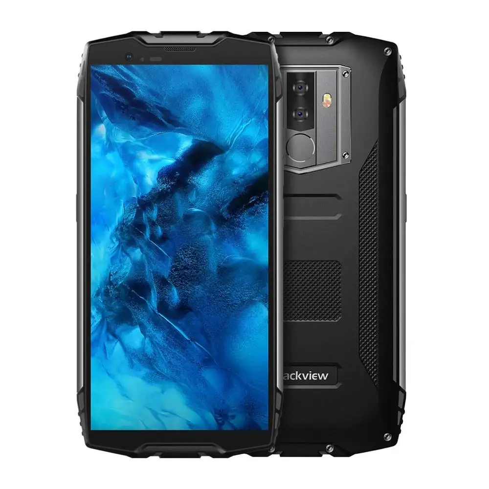 Blackview BV6800 Pro Мобильный телефон Android 8,0 5,7 дюймов смартфон Восьмиядерный 4 Гб 64 Гб 6580 мАч Водонепроницаемый NFC беспроводной заряд - Цвет: Black