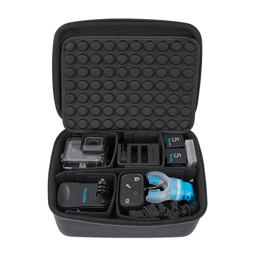 

TELESIN Waterproof Carrying Camera Bag Storage Box Carry Case for GoPro Hero 7 6 5 4 3 2 for Xiaomi YI 4K for SJCAM for Eken H9