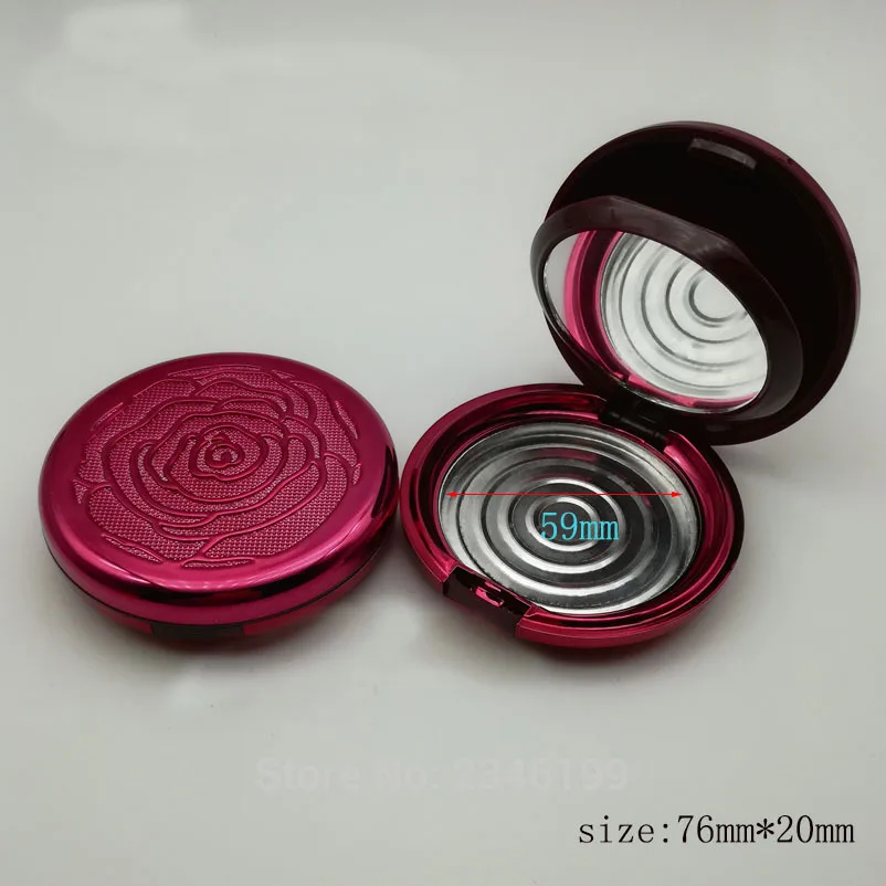 20pcs/lot 59mm DIY Plastic Empty Eyeshadow Powder Case, Double layer