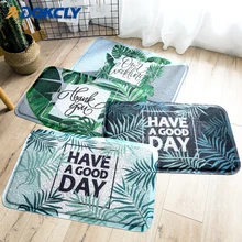 ADQKCLY прочный коврик зеленый лист печатных из ПВХ для ванной ковры зоны 45*75 см/ 60*90 см вход анти-пыли площадку