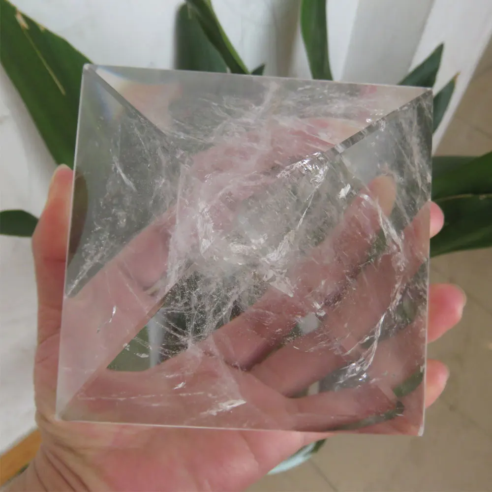 

@RARE ! 957g Large Rock Clear Quartz Crystal Pyramid Handmade Energy Pyramid Reiki Healing Home Decoration Fengshui 2019