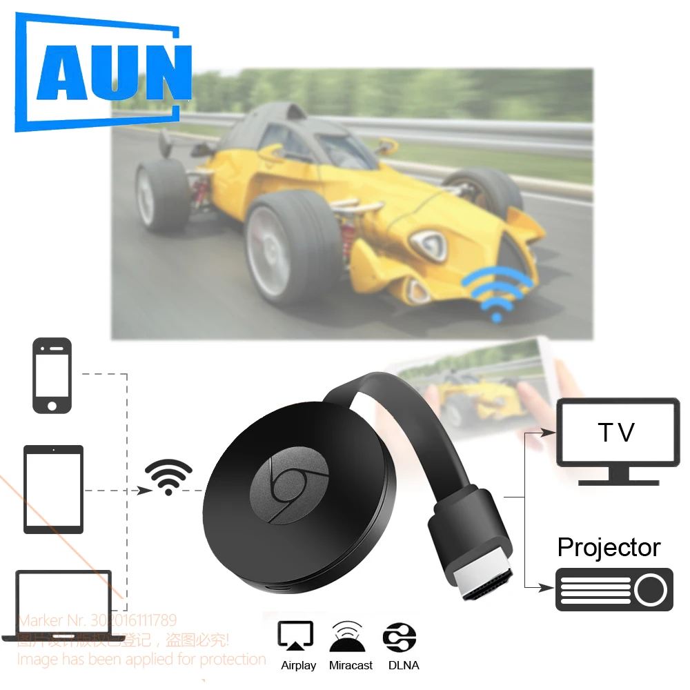 

AUN Wireless HD Dongle, Wireless same screen, Support connection Projector.TV.Monitor(HD input), Same screen phone, computer.
