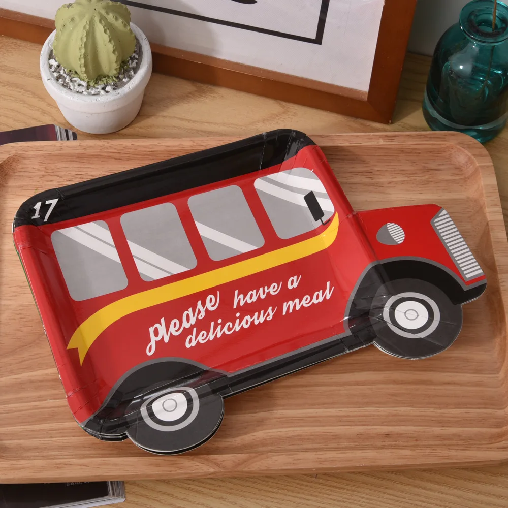 

Construction Truck Plates Construction Vehicles Party Supplies Disposable Tableware Plate For Kids Birthday Decorations