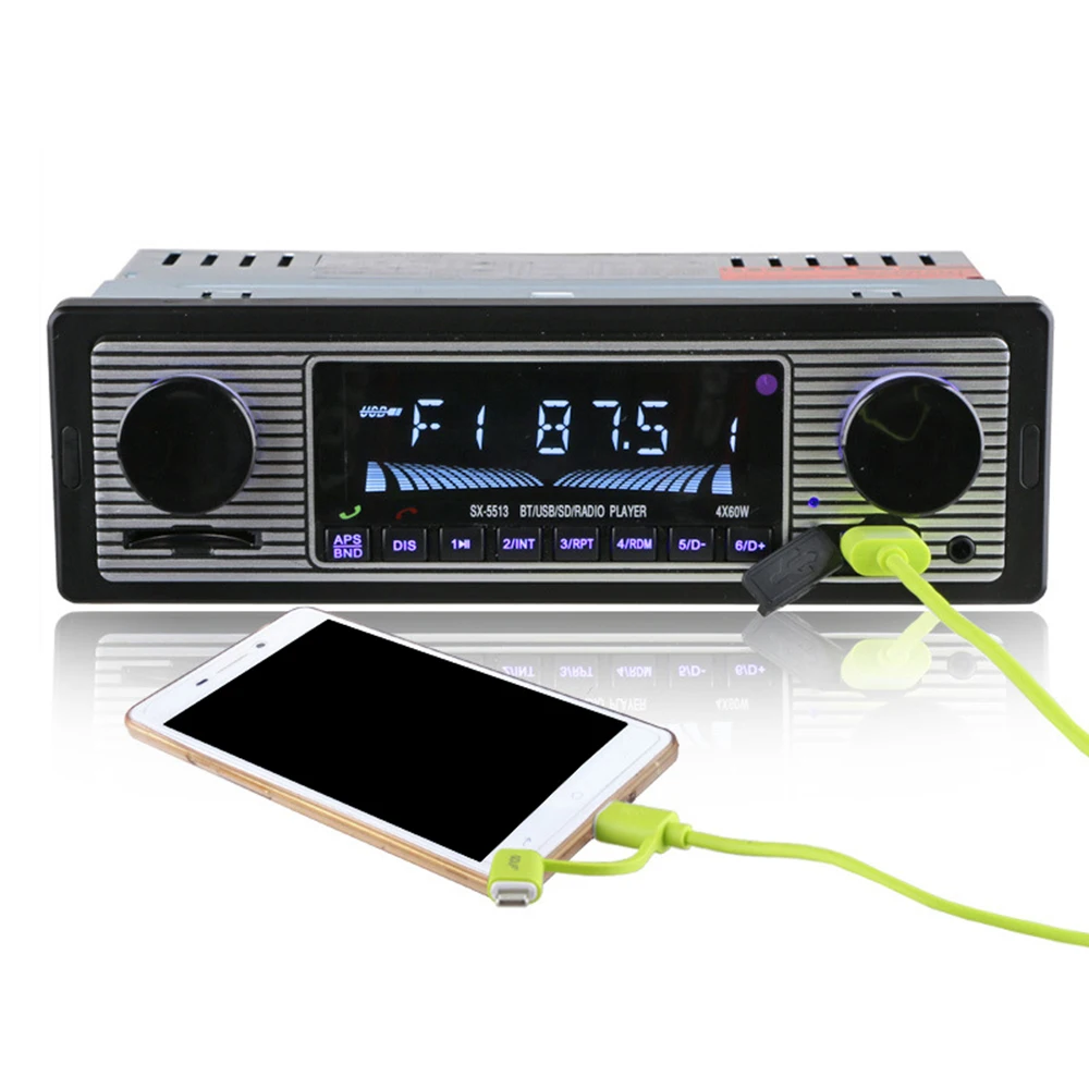 Vehicle MP3 Player U-disk Plug-in Radio Auto Car Classic FM Retro Radio Player Bluetooth Stereo MP3 USB SD Vehicle DVD Machine