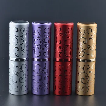 

8pcs 15ml Aluminum Perfume Bottle Atomizer Unique Pattern Pump Sprayer Parfum Bottles Mini Refill Oil Bottle
