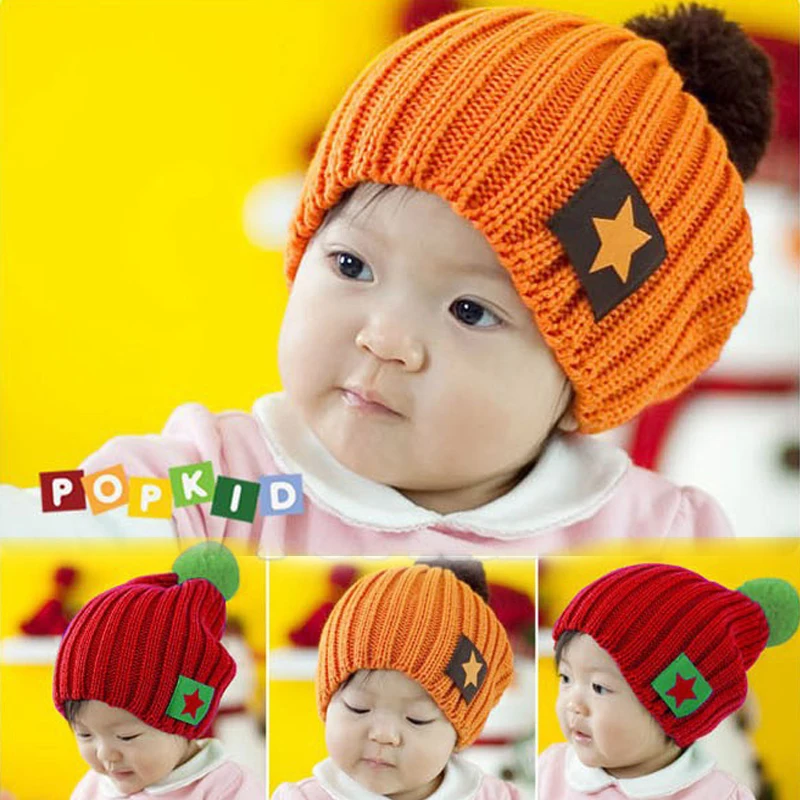 Autumn Winter Baby Boys Hat Kids Caps One Cloth Star Infant Children