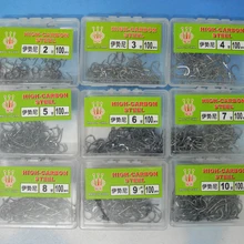 Высокое качество 900 шт 2#-10# рыболовный крючок из углеродистой стали колючая крючкообразный крючок с ящиком для хранения рыболовные снасти