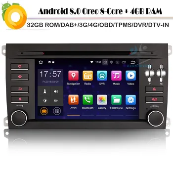 

Octa Core Android 8.0 Autoradio DAB+ Car CD player for Porsche Cayenne Sat Nav DTV-T2 Bluetooth WiFi 4G DVR DVD Radio BT GPS SD