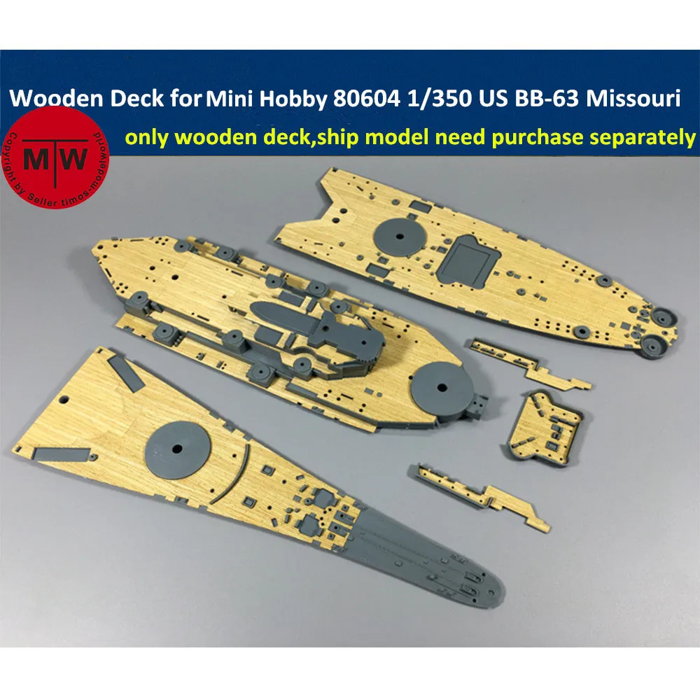 1/350 Scale Wooden Deck for Mini Hobby 80604 US Battleship BB-63 Missouri Model