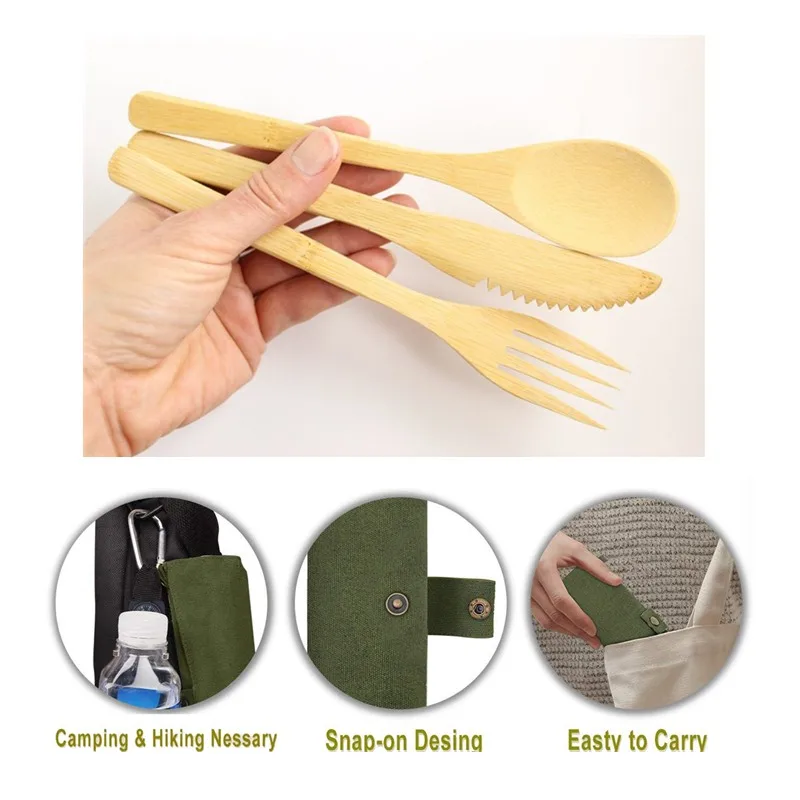 Sustainable Bamboo Cutlery Set Biodegradable » Planet Green Shop HTB12ULOSkzoK1RjSZFlq6yi4VXaS » Planet Green Shop
