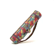 Холщовая Сумка для йоги, спортивная сумка для спортзала, большая емкость, водонепроницаемый коврик для пилатеса, сумка для коврика для йоги, стильный рюкзак с принтом для фитнеса