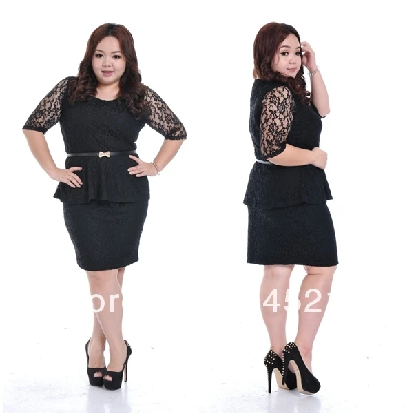 peplum dress designs for plus size